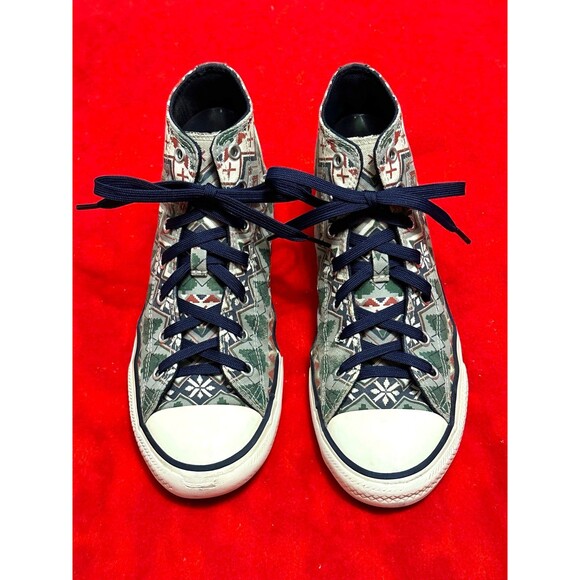 Converse Chuck Taylor High Top Holiday Sweater Christmas Mens 6 Womens 8 169352c - Picture 2 of 11